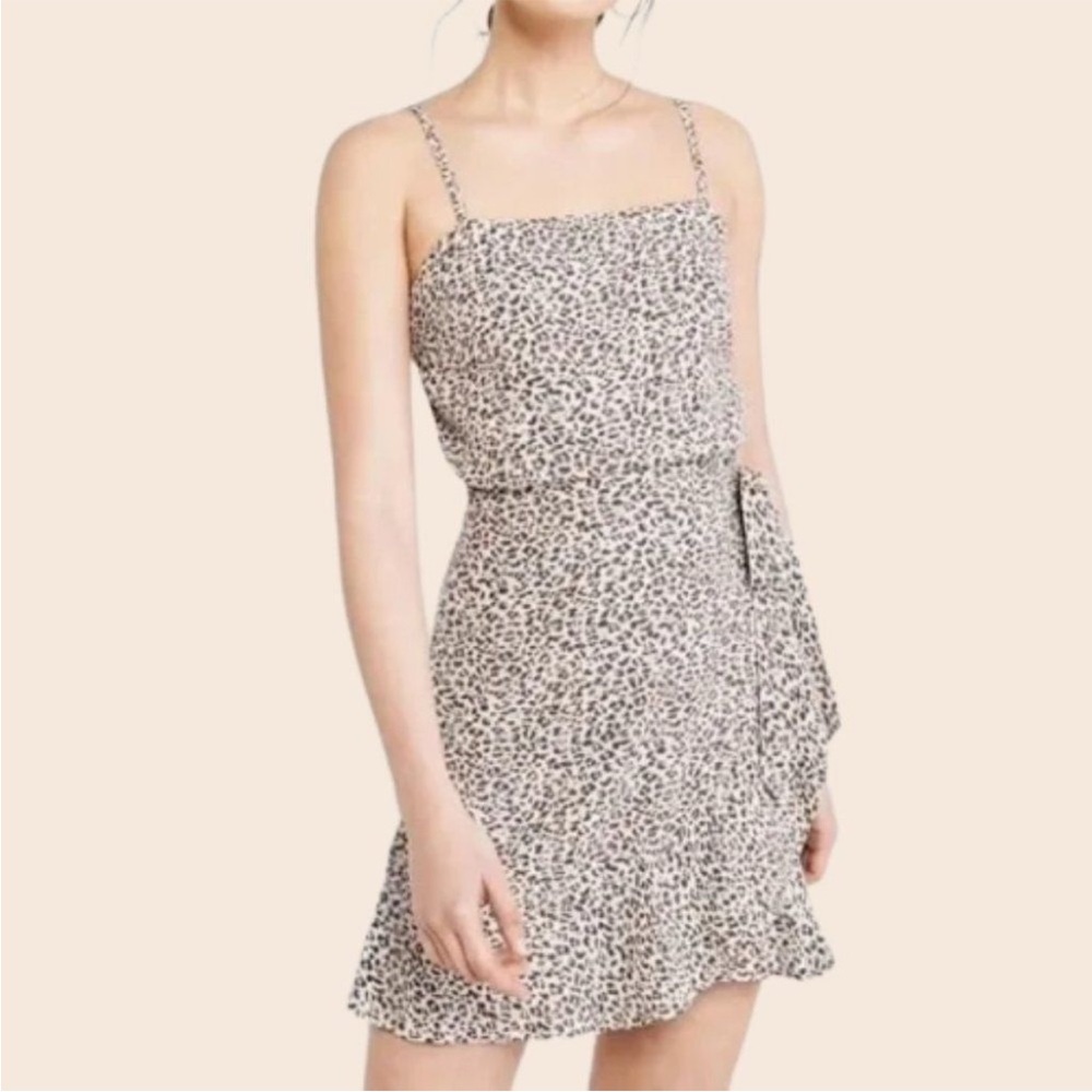 Abercrombie & Fitch cheetah print wrap mini dress size XS